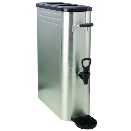 Service Ideas Slim Commercial Tea Urn, Stainless Steel, 5 Gallon, Brushed Stainless ITSLS5GPL